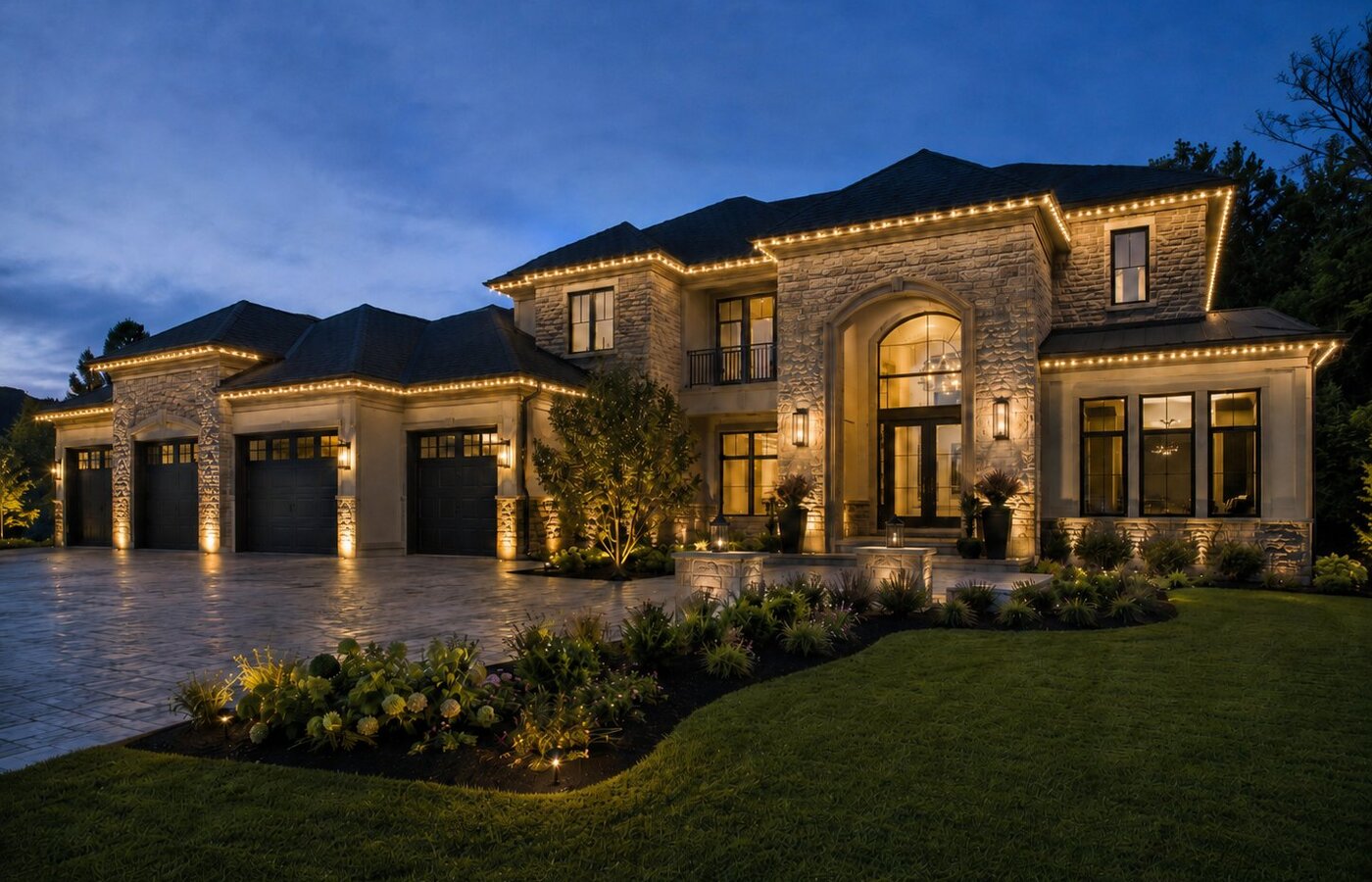 European estate — Halo lights on